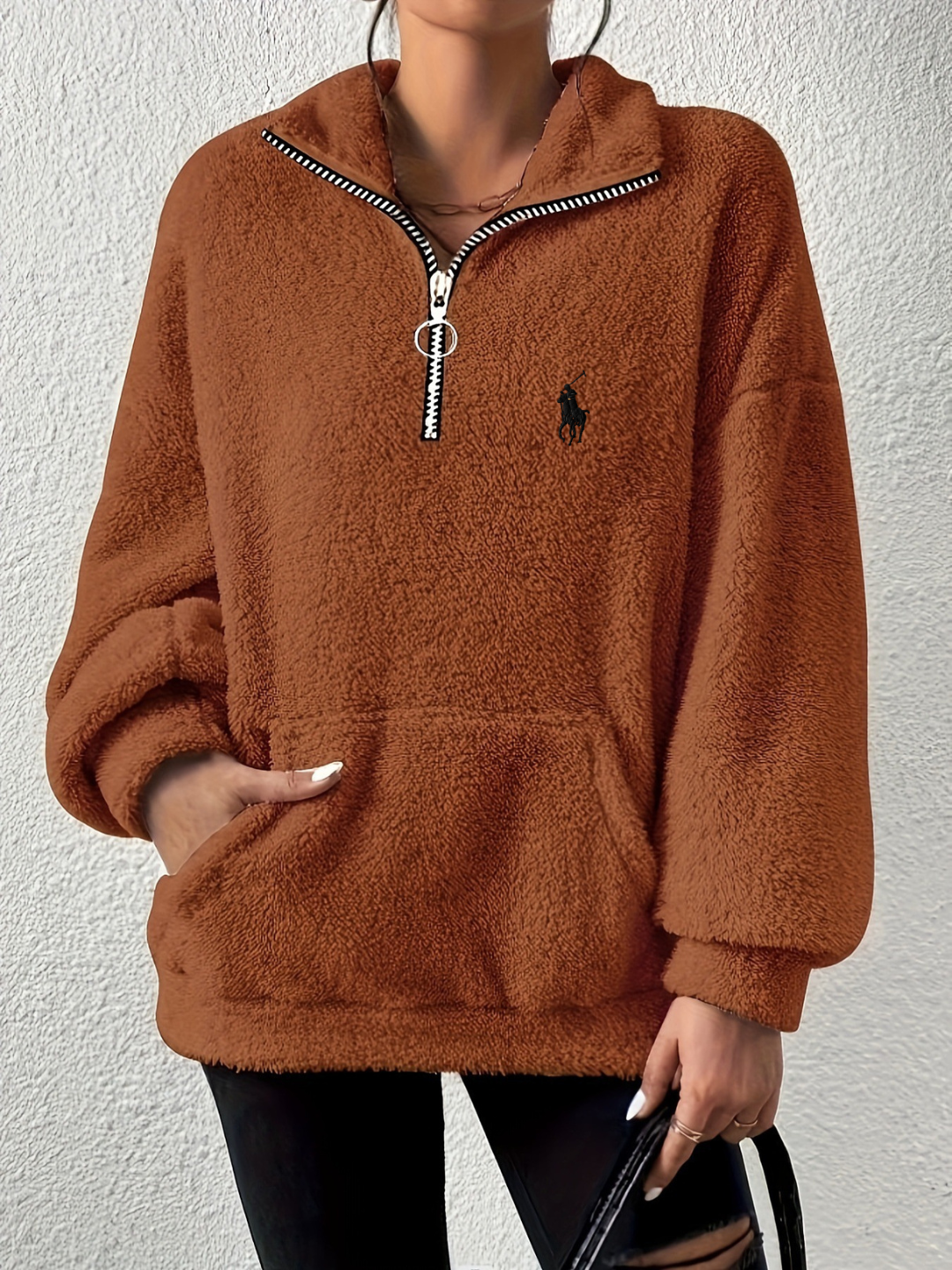 Giacca con Zip in Pile – Stile Comfort