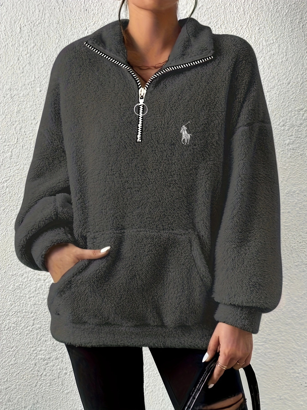 Giacca con Zip in Pile – Stile Comfort