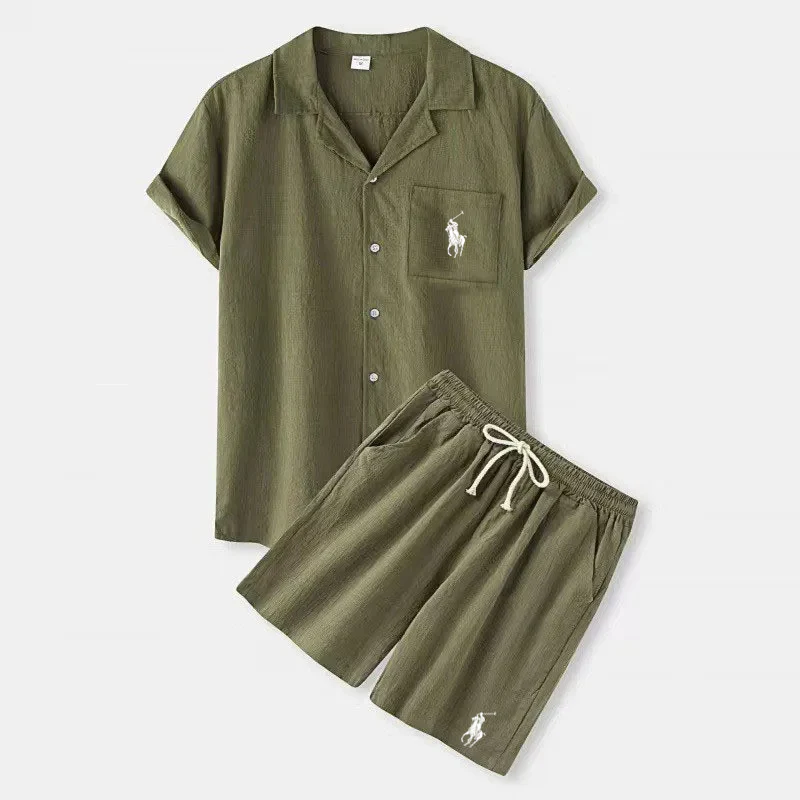 R&L | Conjunto de lino exclusivo para hombre (2 piezas)